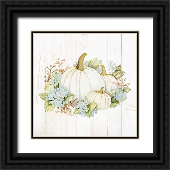 McKenna, Kathleen Parr 26x26 Black Ornate Wood Framed with Double Matting Museum Art Print Titled - Autumn Elegance I Gold