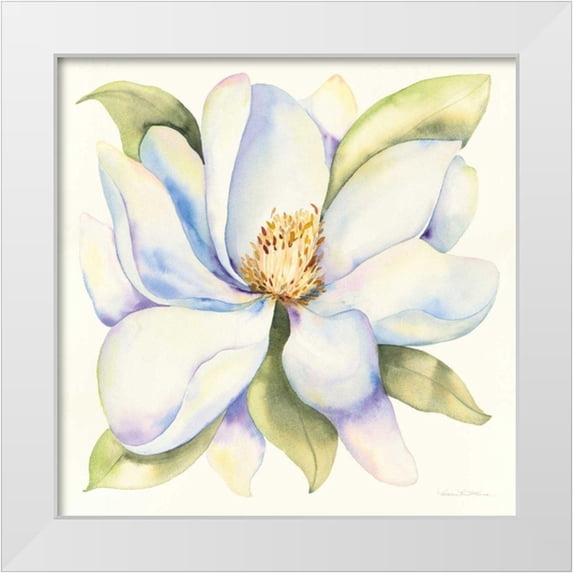 McKenna, Kathleen Parr 26x26 White Modern Wood Framed Museum Art Print Titled - Magnolia
