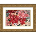thumbnail image 1 of McKenna, Kathleen Parr 32x22 Gold Ornate Wood Framed with Double Matting Museum Art Print Titled - Poinsettia, 1 of 4