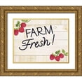 thumbnail image 1 of McKenna, Kathleen Parr 32x26 Gold Ornate Wood Framed with Double Matting Museum Art Print Titled - Life on the Farm Sign I v2, 1 of 4