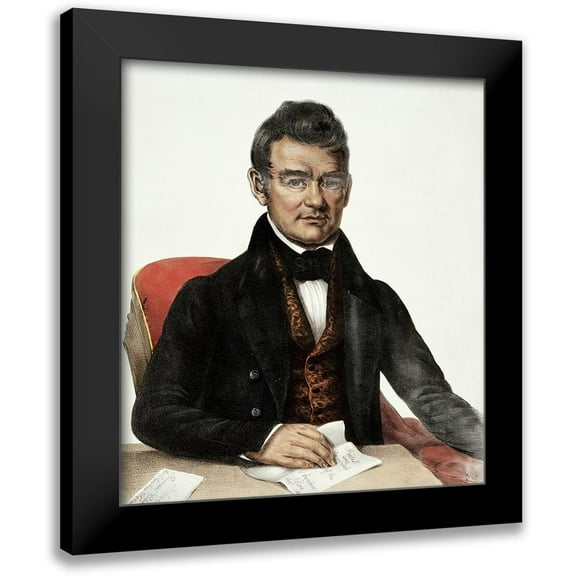 McKenney, Thomas Lorraine 12x13 Black Modern Framed Museum Art Print Titled - John Ross - a Cherokee Chief