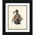 thumbnail image 1 of McKenney and Hall 15x18 Black Ornate Wood Framed with Double Matting Museum Art Print Titled - A Winnebago Chief, 1 of 4