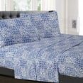 thumbnail image 1 of McKenzie Blue Geometric Pattern 4-Piece 1500 Supreme Collection Sheet Set, 1 of 2
