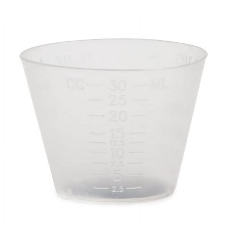 TOYANDONA Disposable Measuring Cup Set Pack of 100 Clear Cups