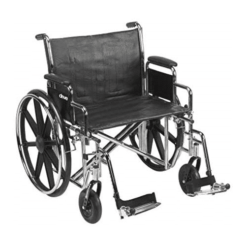 McKesson 146-STD24ECDDA-SF Wheelchair McKesson Dual Axle Desk Length Arm Padded, Removable Arm Style Composite Wheel Black 24 Inch Seat Width 450 lbs. Weight Capacity