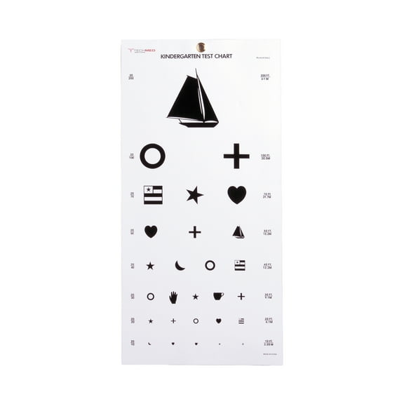 McKesson 20 Foot Distance Wall Mount Preschool Eye Chart, Picture 5 per Bag