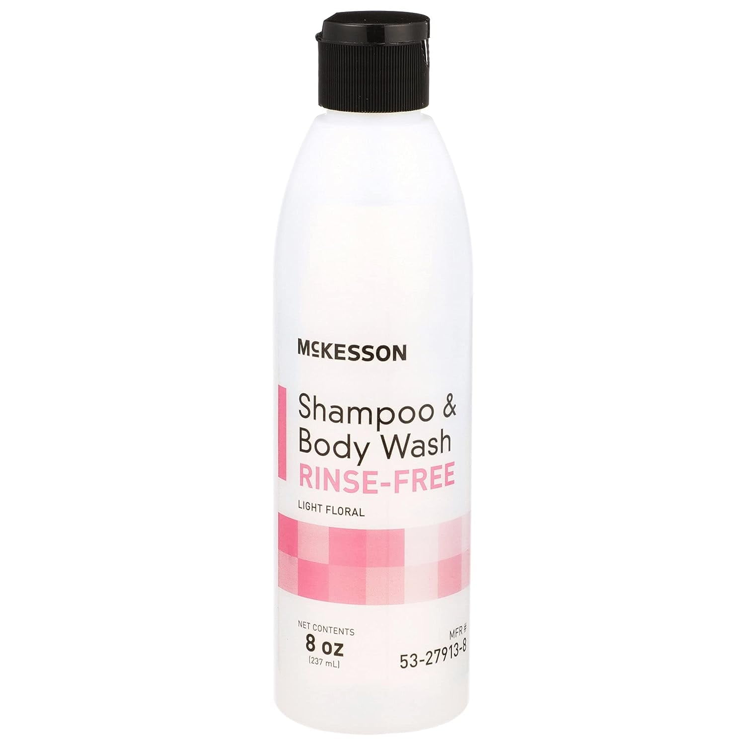 McKesson 53-27913-8 Rinse-Free Shampoo and Body Wash 8 oz. Bottle Light Floral Scent (3 Bottles)