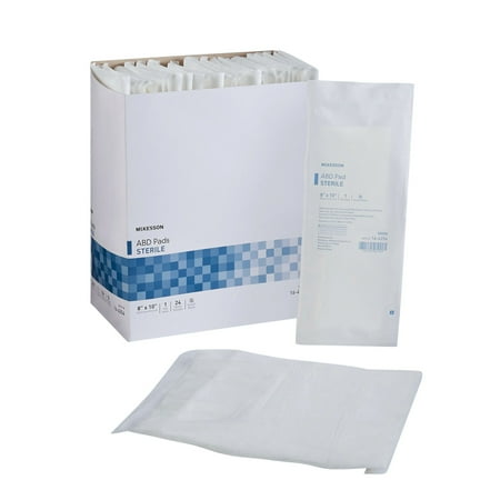 McKesson ABD Pads, Non-Woven Abdominal Wound Dressing, 8 in x 10 in, 24 Count, 15 Packs, 360 Total