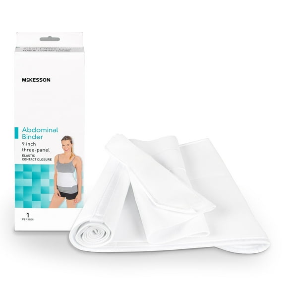 McKesson Abdominal Support Binder, Three Panel - 30 to 45 in Waist Circumference, Medium/Large, 1 Ct
