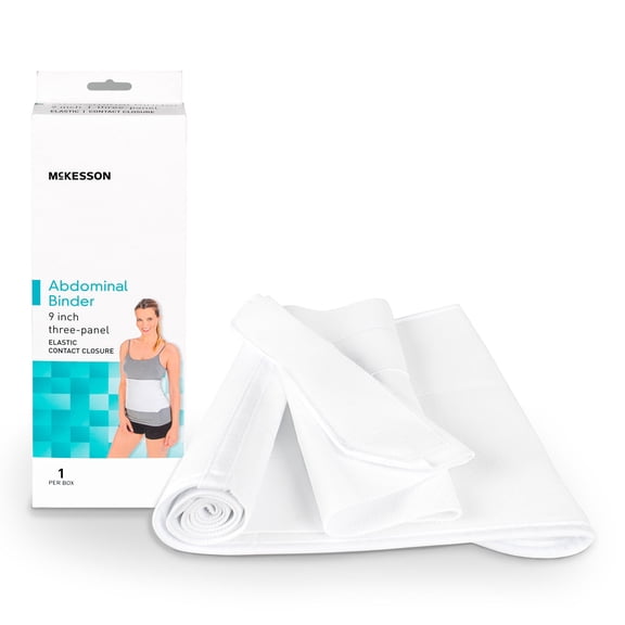 McKesson Abdominal Support Binder, Three Panel - 45 to 62 in Waist Circumference, Medium/Large, 1 Ct