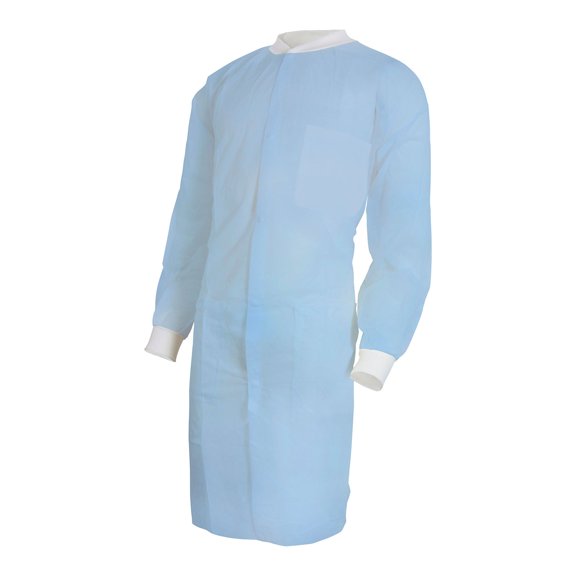 McKesson Adult Disposable Lab Coat Blue Large / X-Large 30 Ct