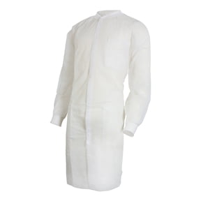 McKesson Adult Disposable Lab Coat White Large / X-Large 10 Ct
