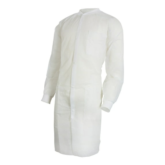 McKesson Adult Disposable Lab Coat White Large / X-Large 30 Ct