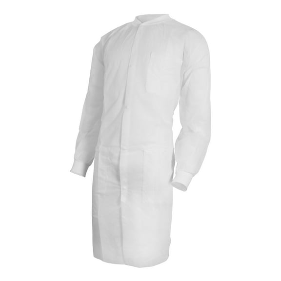 McKesson Adult Disposable Lab Coat White Small / Medium 10 Ct