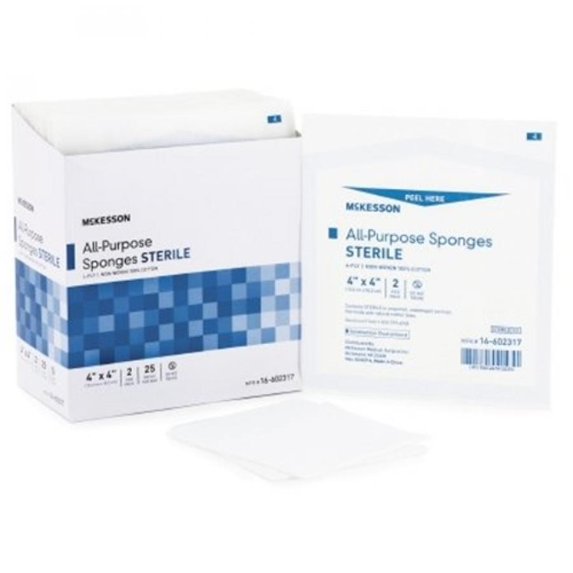 McKesson All-Purpose Sponge, 4-Ply, 4 x 4 Inch, 1200 Count