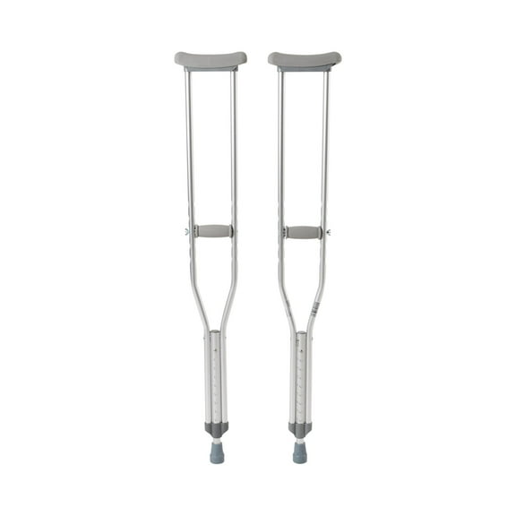 McKesson Aluminum Adult Underarm Crutches 5' 2" to 5' 10" User Ht.