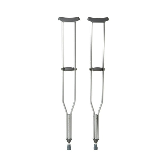 McKesson Aluminum Crutches with Euro-Style Clip, 52.5 in to 60.5 in H, 2 Pair