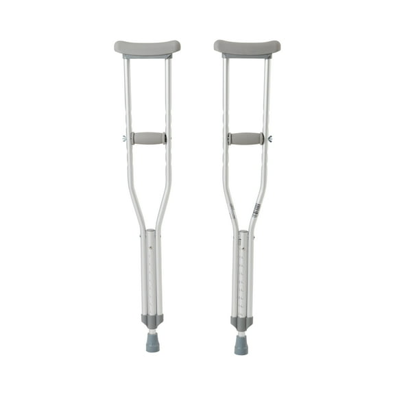McKesson Aluminum Youth Underarm Crutches 4' 6" to 5' 2" User Ht.