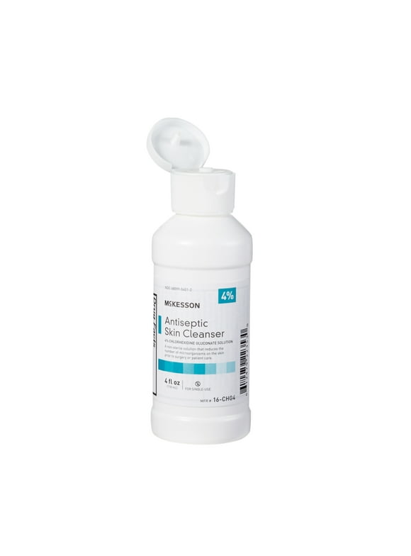 McKesson Antiseptic Skin Cleanser, 4% CHG First Aid Solution, 4 oz, 1 Ct