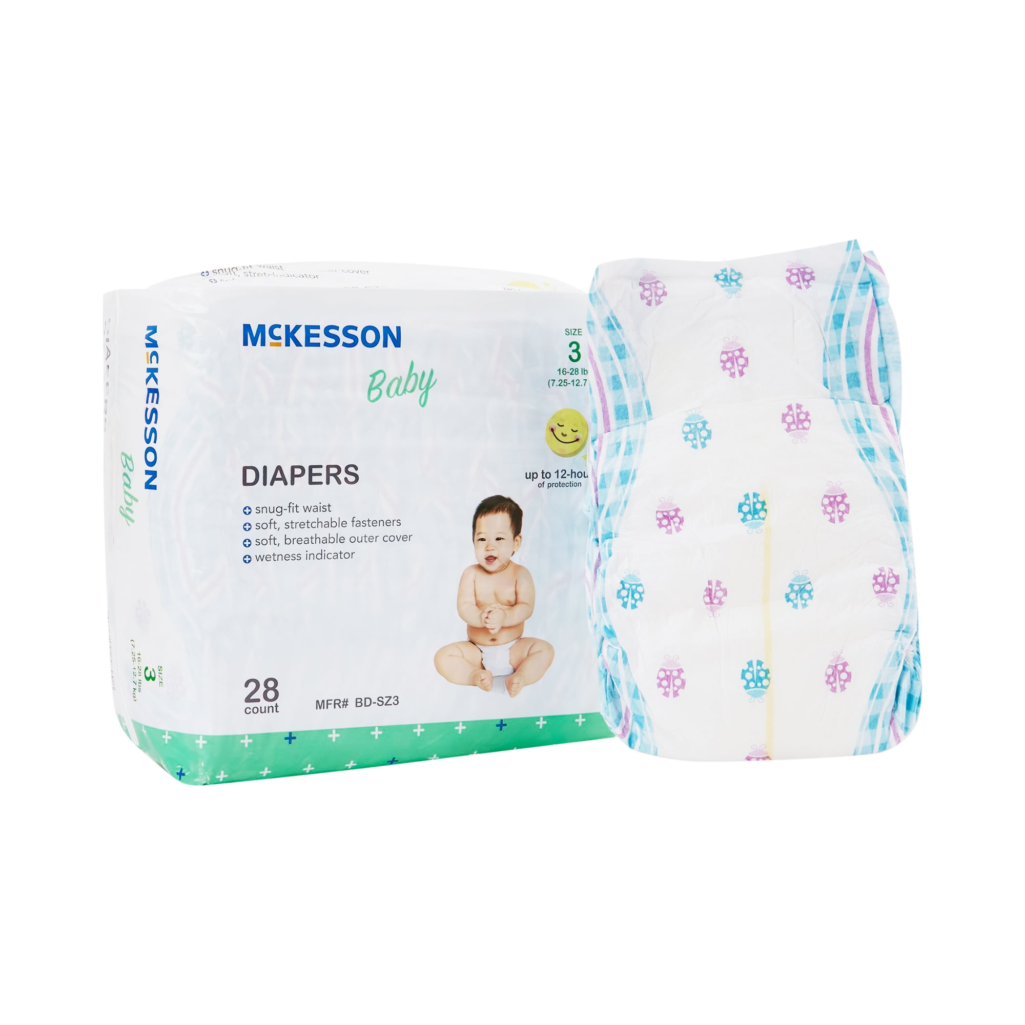 McKesson Baby Baby Diaper Size 3, 16 to 28 lbs. BD-SZ3, 28 Ct 
