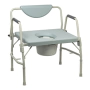 McKesson Bariatric Commode Chair with Padded Back and 12-Quart Bucket, 1,000 lbs Limit, 1 Ct