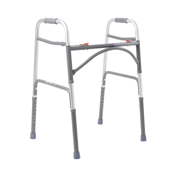 McKesson Bariatric Steel Folding Walker, Adjustable Height, 500 lbs Capacity, 2 Ct