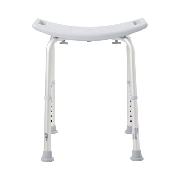 McKesson Bath Bench, Aluminum Frame with Plastic Seat - 19.25 in Seat Width, 1 Ct