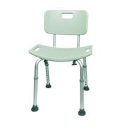 McKesson Bath Bench With Back, 400 pound Weight Capacity, 15-19 Inch Height, 1 Count