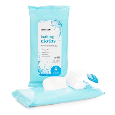 McKesson Bathing Cloths, 8 x 8 Inch, 352 Count