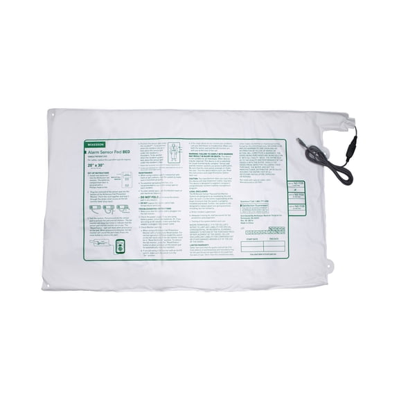 McKesson Bed Alarm Sensor Pad - for Fall Prevention Monitors, 20 in x 30 in, 1 Ct