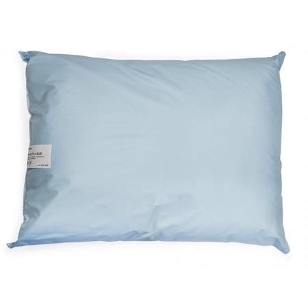 McKesson Bed Pillow - Polyester Fill, Vinyl Cover, Extra Full Loft, 20 x 26 Inch, Reusable, Blue, 1 Count