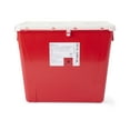 thumbnail image 1 of McKesson Biohazard Sharps Container, Puncture-Resistant Lockable Bin - Red, 8 gal, 9 Ct, 1 of 7