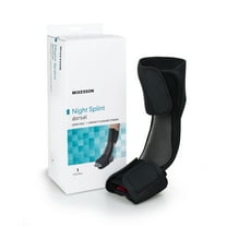McKesson Black Dorsal Night Splint Foot Brace, Easy Hook and Loop Closure, Small to Medium, 1 Ct