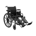 thumbnail image 1 of McKesson Black Lightweight Wheelchair, Steel, 18" W, 300-lb Weight Capacity, 1 Ct, 1 of 8