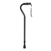 McKesson Black Steel Offset Handle Cane, Adjustable Height 29.75" to 37.75", 500 lbs Weight Capacity, 1 Ct