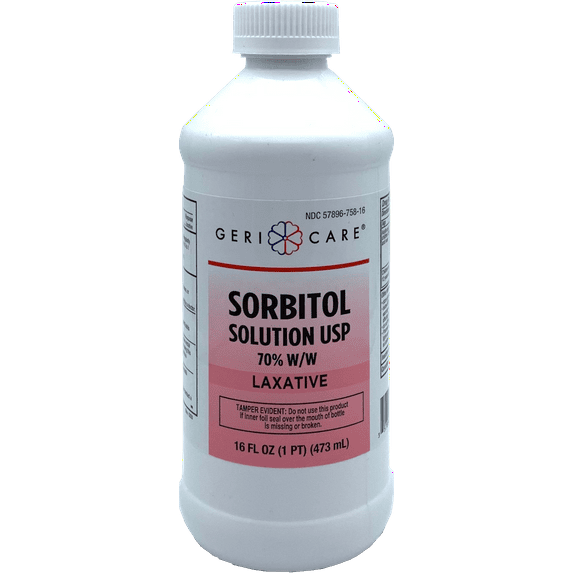 McKesson Brand GeriCare Sorbitol Liquid Laxative Solution 70% W/W 16 oz Bottle - 1/EA 8 Pack