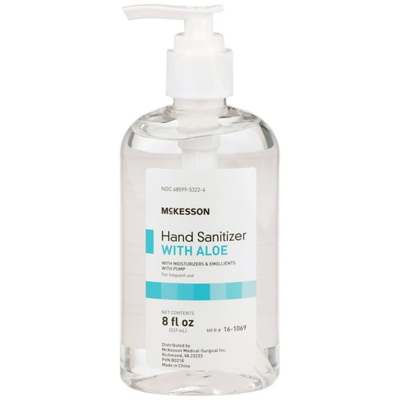 McKesson Hand Sanitizer with Aloe - Fresh Scent, Pump Bottle, 8 oz, 1 Count, 1 Pack