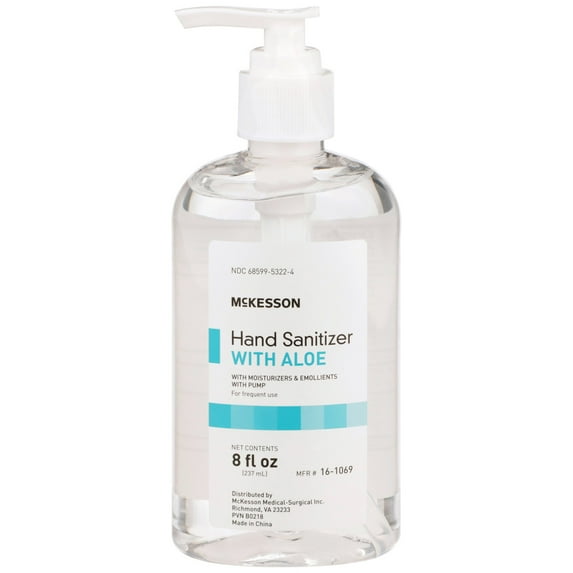 McKesson Hand Sanitizer with Aloe - Fresh Scent, Pump Bottle, 8 oz, 1 Count, 1 Pack