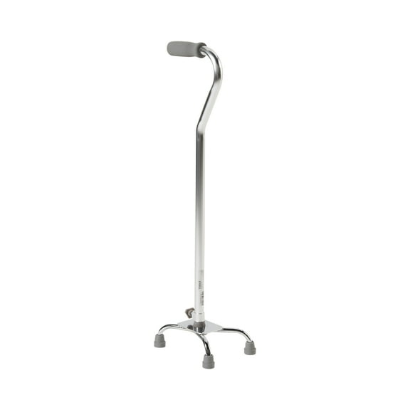 McKesson BrandMcKesson Small Base Quad Cane, Steel, Chrome, 1/Each (1065219_EA)