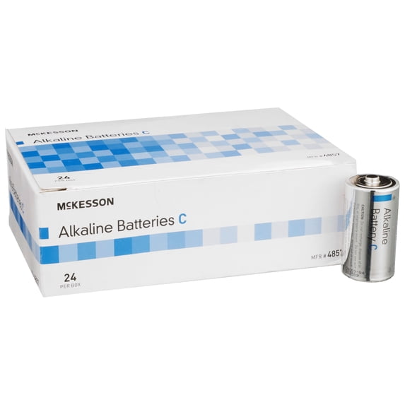 McKesson C Batteries, Long-Lasting Alkaline Power Batteries, 1.5 V, 24 Count, 12 Packs, 288 Total