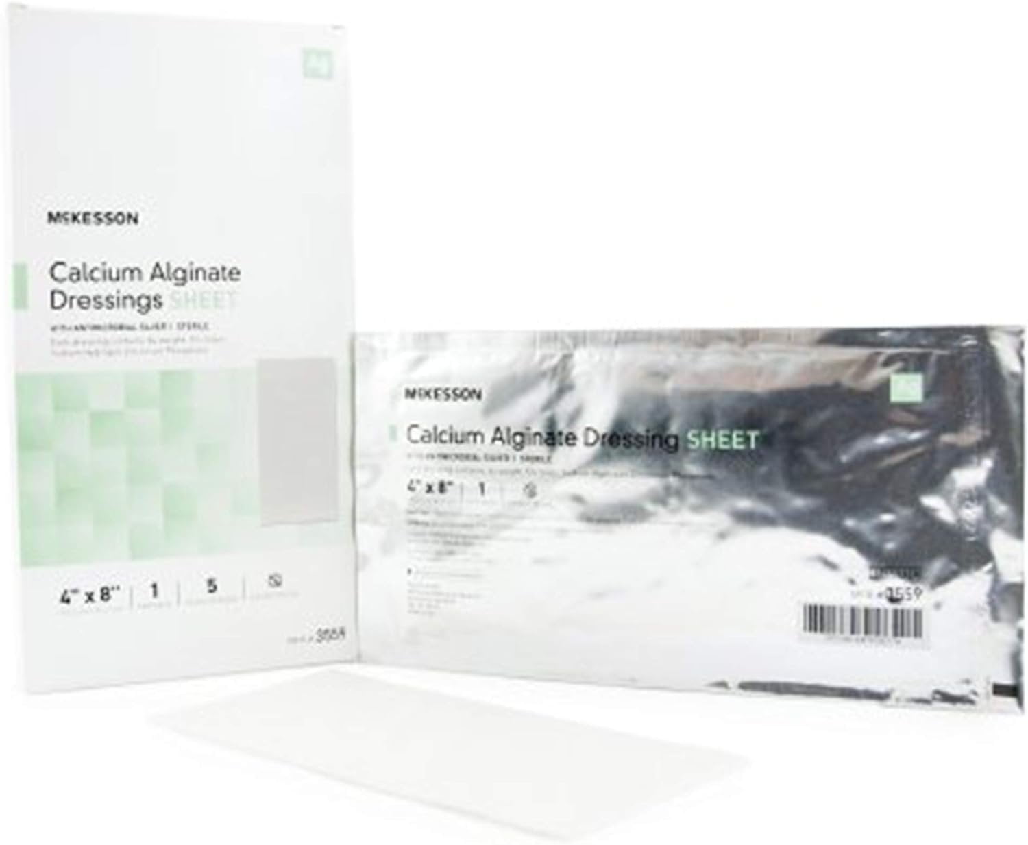 McKesson Calcium Alginate Dressings with Silver 4" x 8". Case of 50