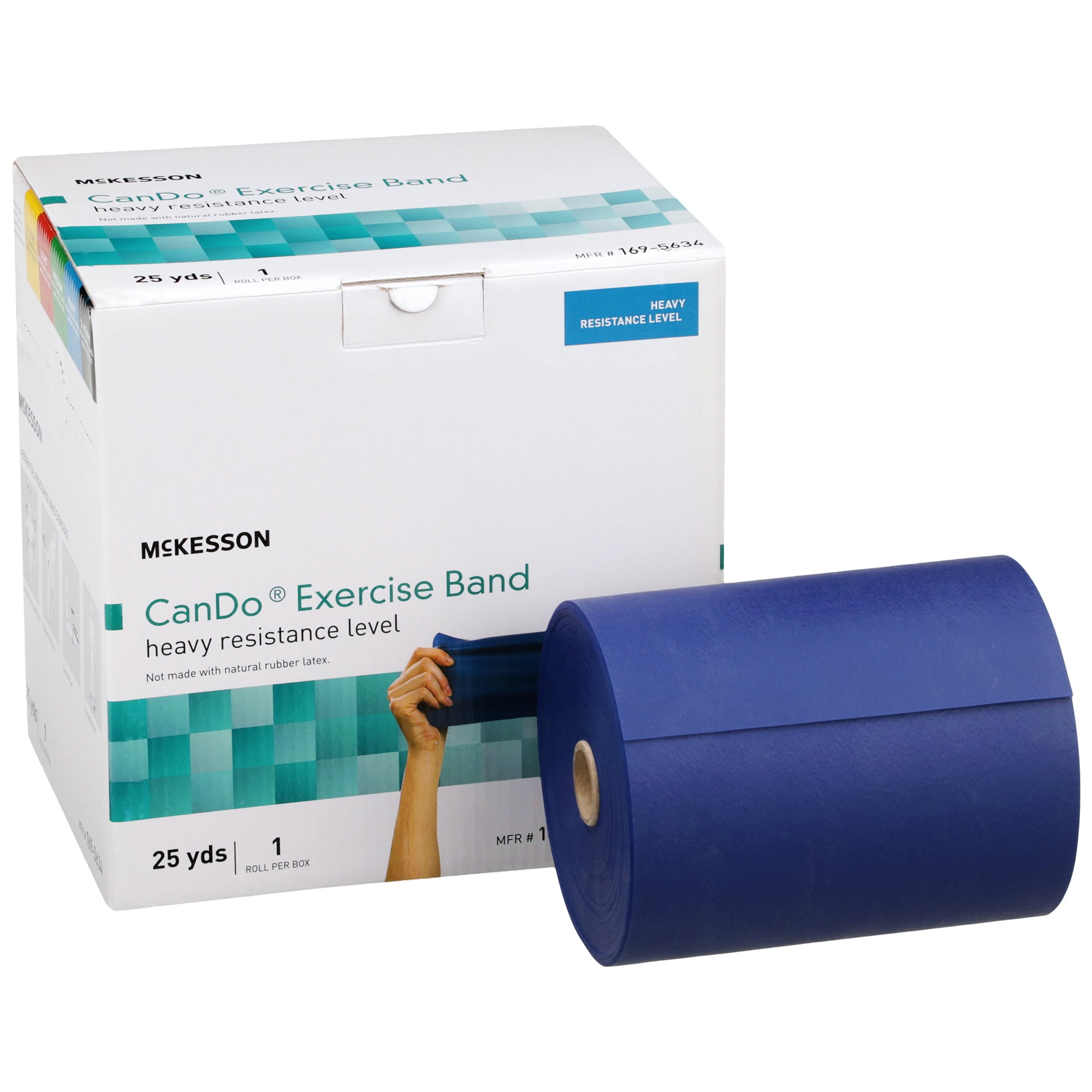 McKesson CanDo Exercise Resistance Band - Heavy Resistance, 5 in x 25 yd, 1 Ct