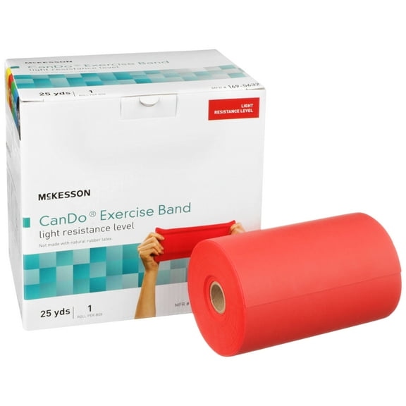 McKesson CanDo Exercise Resistance Band - Light Resistance, 5 in x 25 yd, 1 Ct
