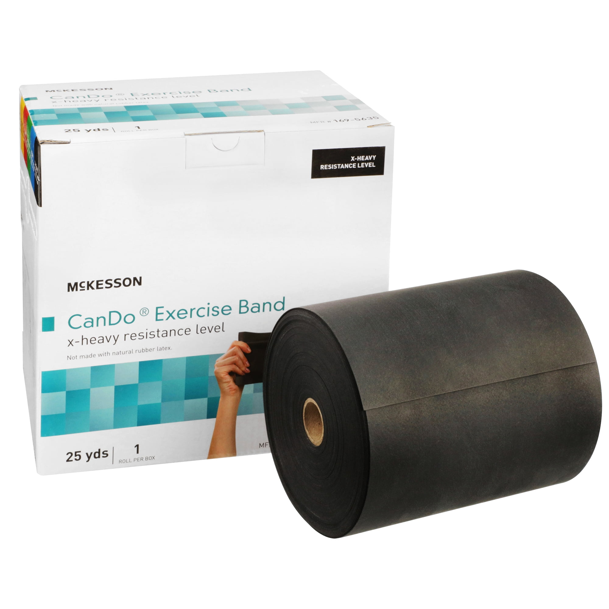 McKesson CanDo Exercise Resistance Band - X-Heavy Resistance, 5 in x 25 yd, 1 Ct