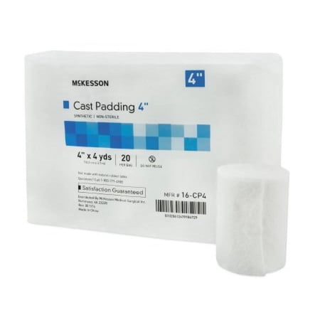 McKesson Cast Padding, 4 Inches x 4 Yards, White, 20 Count