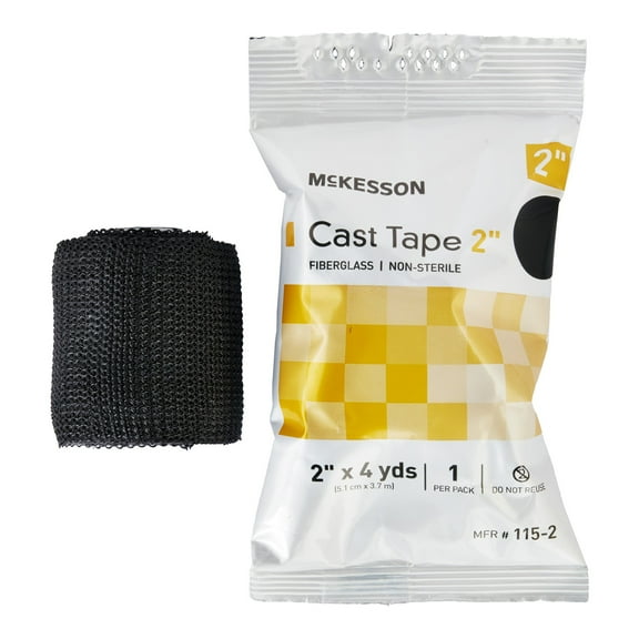 McKesson Cast Tape, Water-Activated Resin Casting Tape - Black, 2 in x 12 ft, 1 Count, 10 Packs, 10 Total