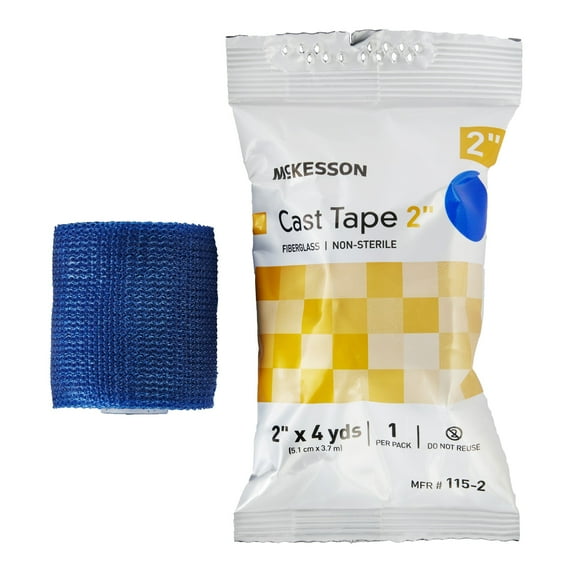 McKesson Cast Tape, Water-Activated Resin Casting Tape - Blue, 2 in x 12 ft, 1 Count, 10 Packs, 10 Total