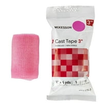 McKesson Cast Tape, Water-Activated Resin Casting Tape - Pink, 3 in x 12 ft, 1 Count, 10 Packs, 10 Total