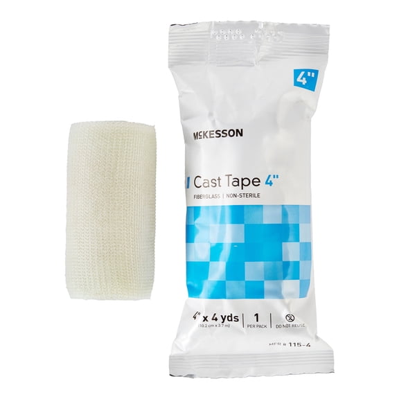 McKesson Cast Tape, Water-Activated Resin Casting Tape - White, 4 in x 12 ft, 1 Count, 10 Packs, 10 Total