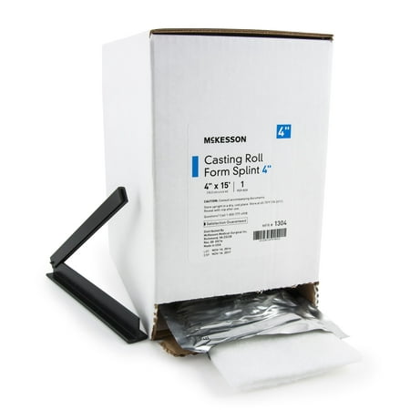 McKesson Casting Roll Form Splints 4 Inch X 15 Foot Fiberglass White, McKesson Brand, 1304 - Box of 1